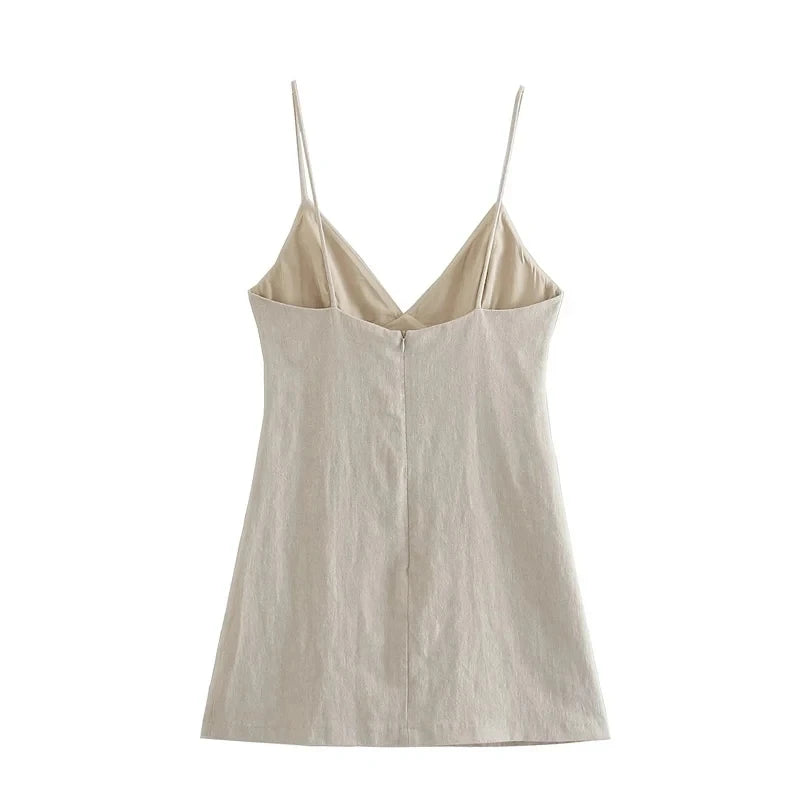 Vestido Linho bordado - Novidade