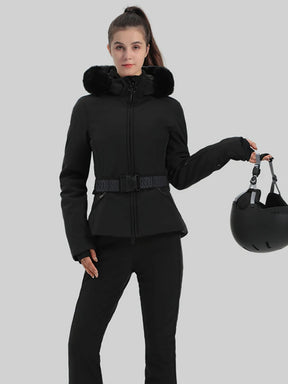 Jaqueta Feminina de Inverno para Ski e Snowboard – impermeável, Capuz e Tecnologia Corta-Vento
