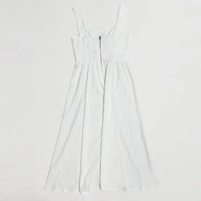 Vestido Elegante de Verão com Decote Quadrado - Leveza e Sofisticação