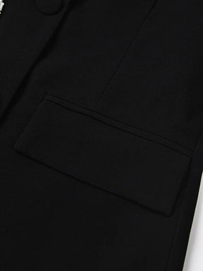 Blazer Bordado a Mão Com Cristais Luxo