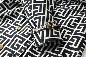 Trench Coat Luxo Tecido Estruturado - Monograma