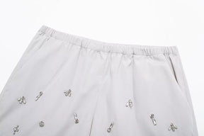 Conjunto Bordado com cristais - shorts e camisa