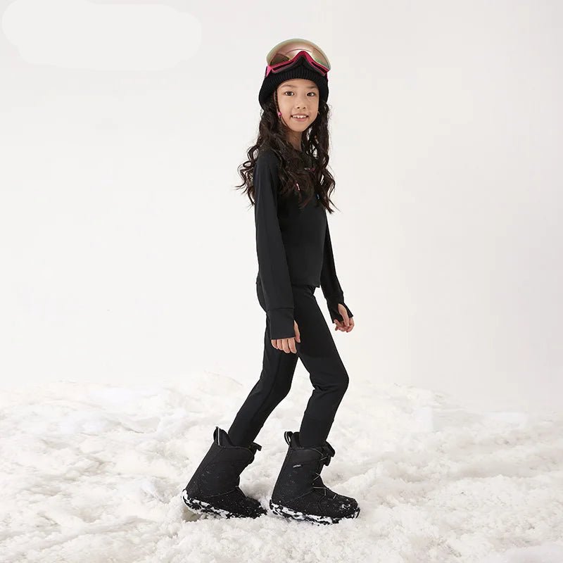 Conjunto Térmico Infantil Ultra Suave: Camada Base de Secagem Rápida