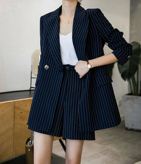 Conjunto Bermuda Risca Giz -  Alfaiataria