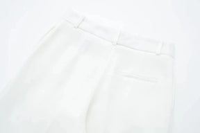 Conjunto Colete Halter Sem Mangas com Bolsos + Calça Pantalona Cintura Alta, Look Executivo Moderno
