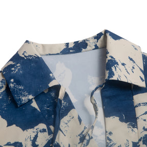 Vestido CHCH em Linha A com Estampa Atemporal e Decote em V Elegante