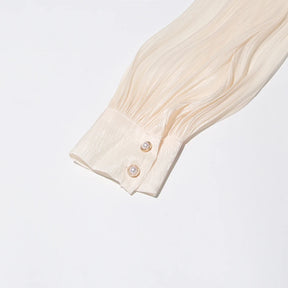 Vestido Mini com Babados, Mangas Longas e Silhueta Fluida