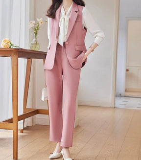 Conjunto Três Peças - Camisa, Colete e Blazer