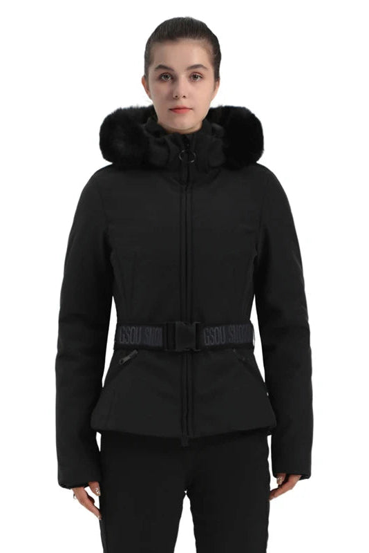 Jaqueta Feminina de Inverno para Ski e Snowboard – impermeável, Capuz e Tecnologia Corta-Vento