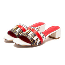 Sandálias CHCH – Salto Baixo 5cm, Bloco Grosso, Confortáveis, Slip-On, Casual e Elegantes