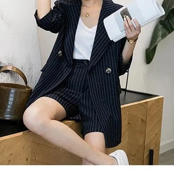 Conjunto Bermuda Risca Giz -  Alfaiataria