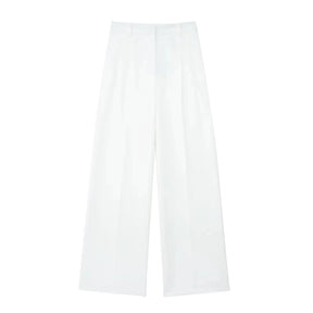 Conjunto Colete Halter Sem Mangas com Bolsos + Calça Pantalona Cintura Alta, Look Executivo Moderno