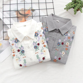 Camisa 100% Algodão com Bordado – Conforto e Estilo Natural