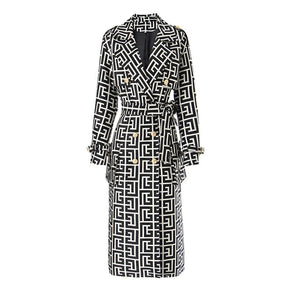 Trench Coat Luxo Tecido Estruturado - Monograma