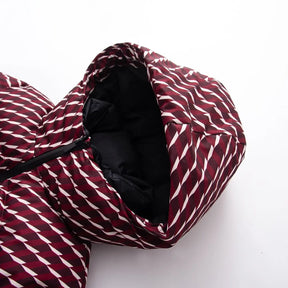 Conjunto Feminino de Inverno para Ski – Parka Acolchoada com Capuz e Calça Impermeável Corta-Vento