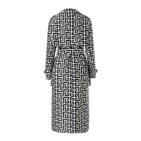 Trench Coat Luxo Tecido Estruturado - Monograma