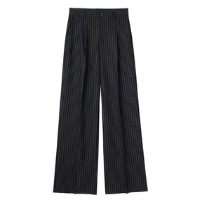 Calça de Alfaiataria Listrada – Cintura Alta e Silhueta Wide Leg Elegante