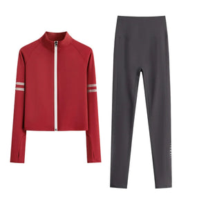 Conjunto 2 Peças – Jaqueta de Manga Longa e Calça Jogger Ajustada