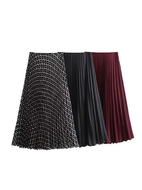 Saia Plissada Elegante Sofisticada