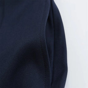 Conjunto Elegante – Blazer Curto com Botões Decorativos e Calça Pantalona