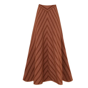 Conjunto Biquíni com Saia Longa Listrada