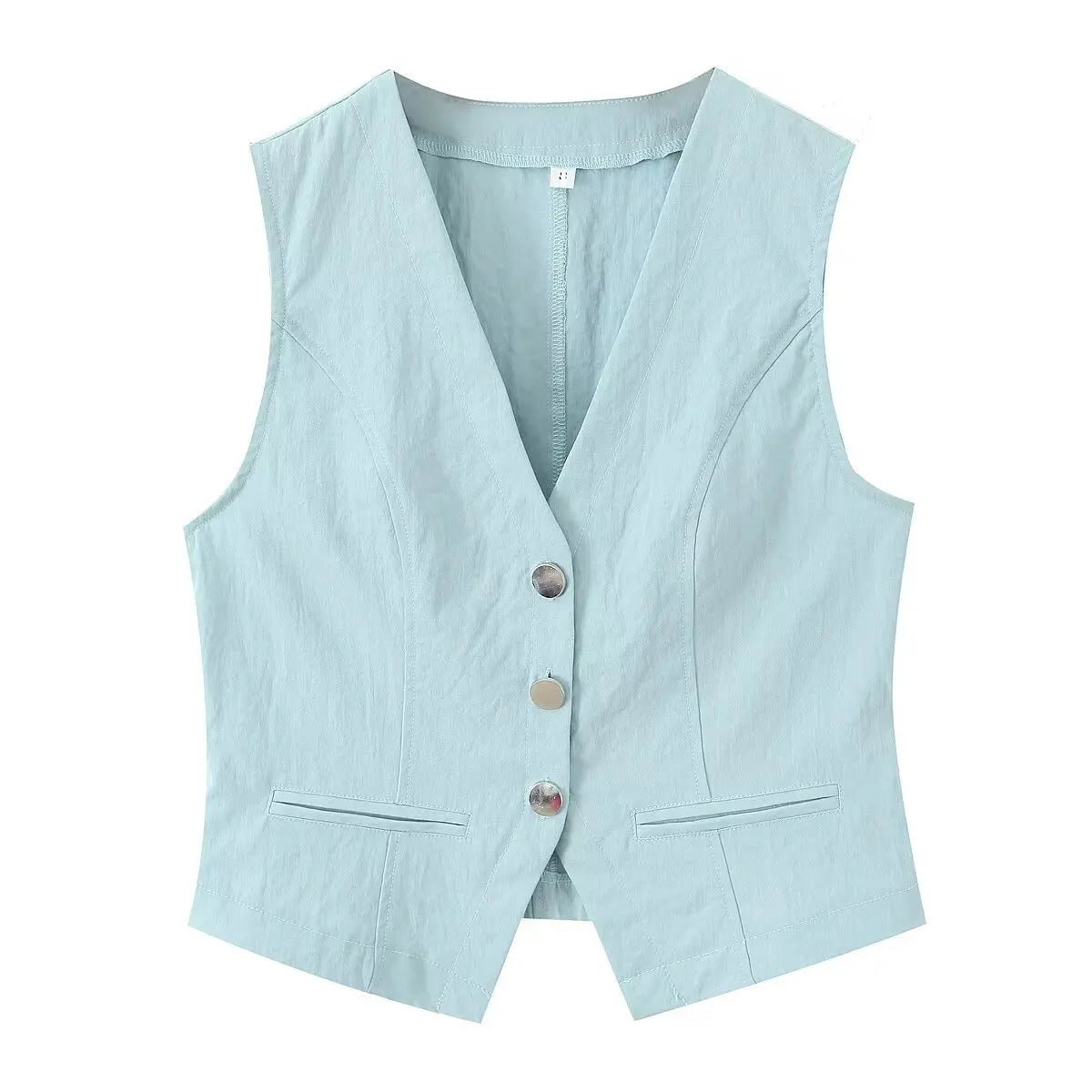 Conjunto – Colete Sem Mangas + Saia plissada com Bolsos