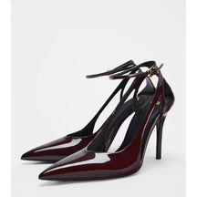 Sandália Elegância com Acabamento Envernizado e Salto Refinado