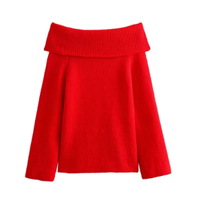 Blusa Tricô- Decote Ombro A ombro