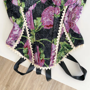 Top de Alças Estampado com Detalhes em Renda