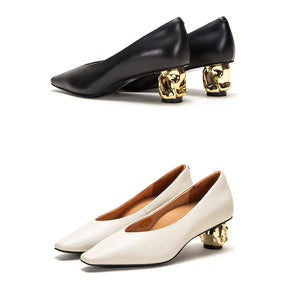 Sapato CHCH – Clássico, Confortável, Couro Macio e Salto Baixo para o Dia a Dia