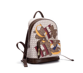 Mochila CHCh Feminina Premium com Design Exclusivo e Detalhe Artístico