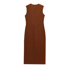 Vestido Midi com Cinto e Fenda – Elegância e Estilo em Cada Detalhe