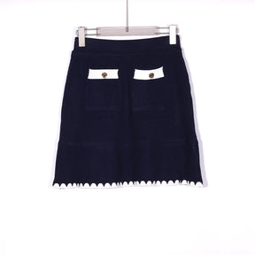 Conjunto Modal Cardigan e Mini Saia - Estilo Retrô Luxuoso