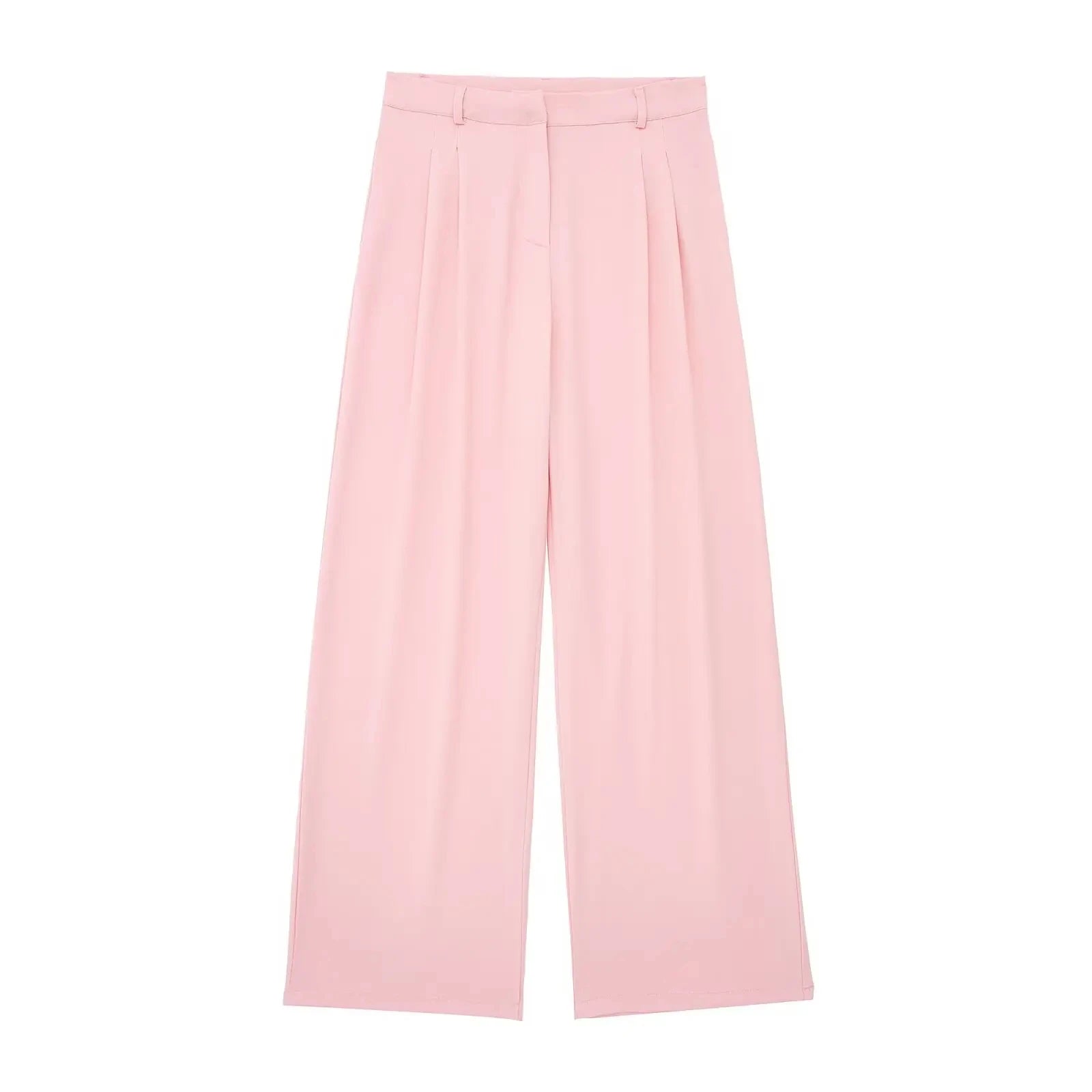 Conjunto Colete Halter Sem Mangas com Bolsos + Calça Pantalona Cintura Alta, Look Executivo Moderno