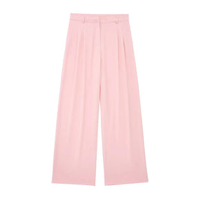 Conjunto Colete Halter Sem Mangas com Bolsos + Calça Pantalona Cintura Alta, Look Executivo Moderno