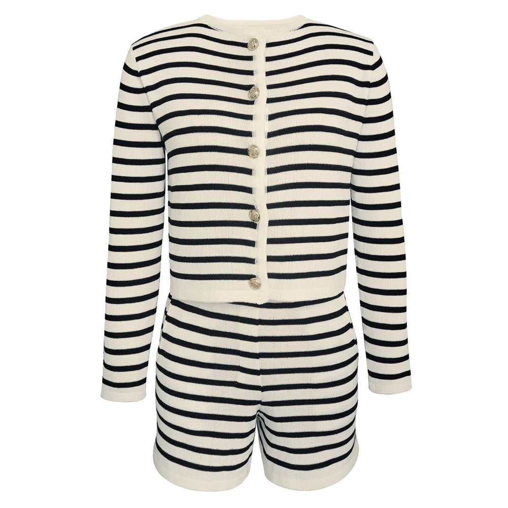 Conjunto Cardigan e shots Tricô - elegante e Sofisticado