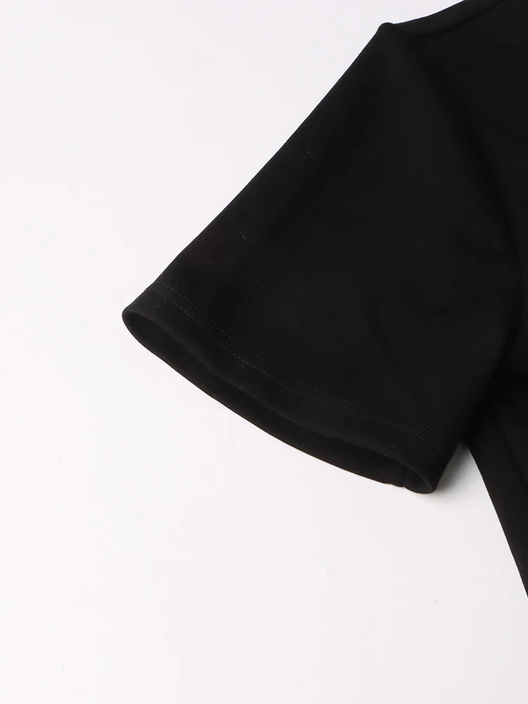 Camiseta cropped Bordada com cristais