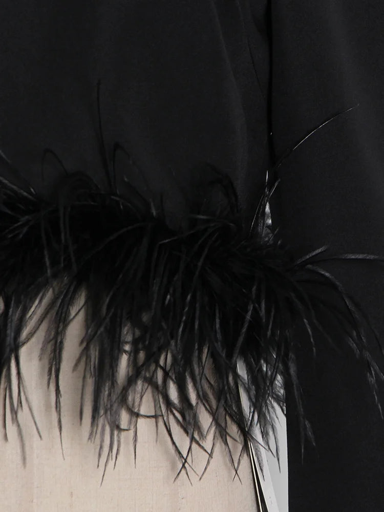 Blusa Minimalista com Plumas – Estilo e Sofisticação