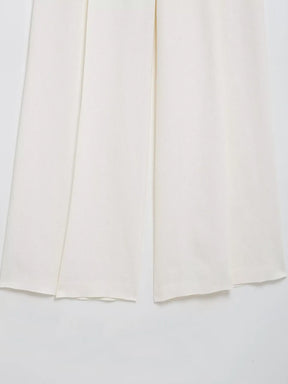 Conjunto de Blazer com Laço e Calça Cintura Alta – Elegância Sofisticada para a Meia-Estação