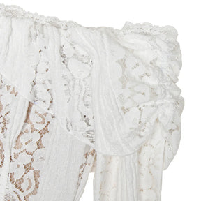 Vestido Longo Ombro a Ombro com Renda — Elegância Atemporal
