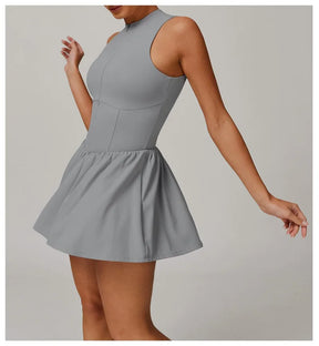 Vestido Esportivo com Saia Integrada – Conforto, Antiamassado e Secagem Rápida