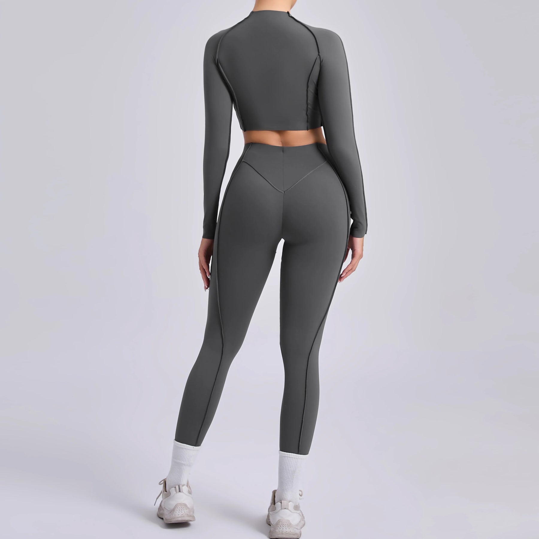 Conjunto Fitness Feminino  – Legging + Blusa Manga Longa | Conforto, Elasticidade e Performance