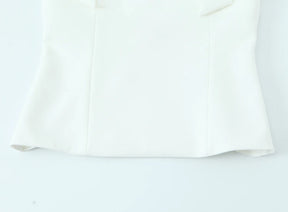 Colete Decote Quadrado com Laço, Modelagem Ajustada e Top Interno