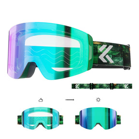 Óculos de Ski com Lente Fotocromática – Sistema Magnético, Proteção UV400 e Tecnologia Antiembaçante