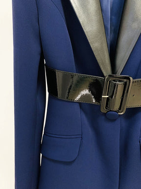 Conjunto Blazer Com cinto couro - Alfaiataria