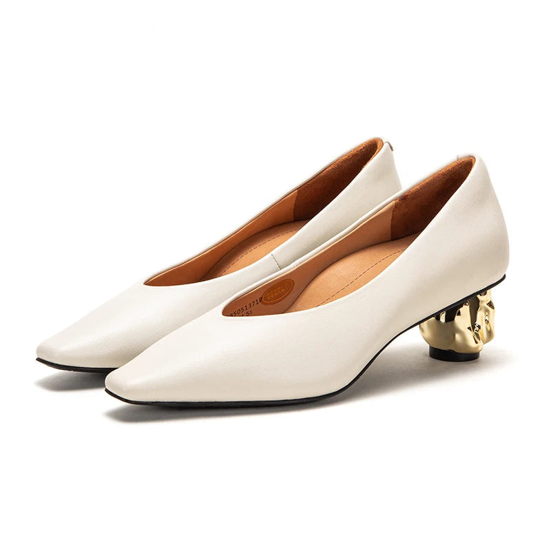 Sapato CHCH – Clássico, Confortável, Couro Macio e Salto Baixo para o Dia a Dia