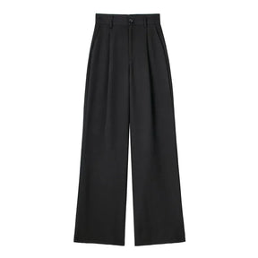 Calça de Alfaiataria Listrada – Cintura Alta e Silhueta Wide Leg Elegante