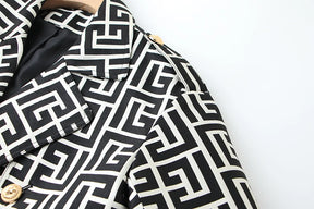 Trench Coat Luxo Tecido Estruturado - Monograma