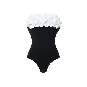 Conjunto de Biquíni Floral e Brilho Acetinado