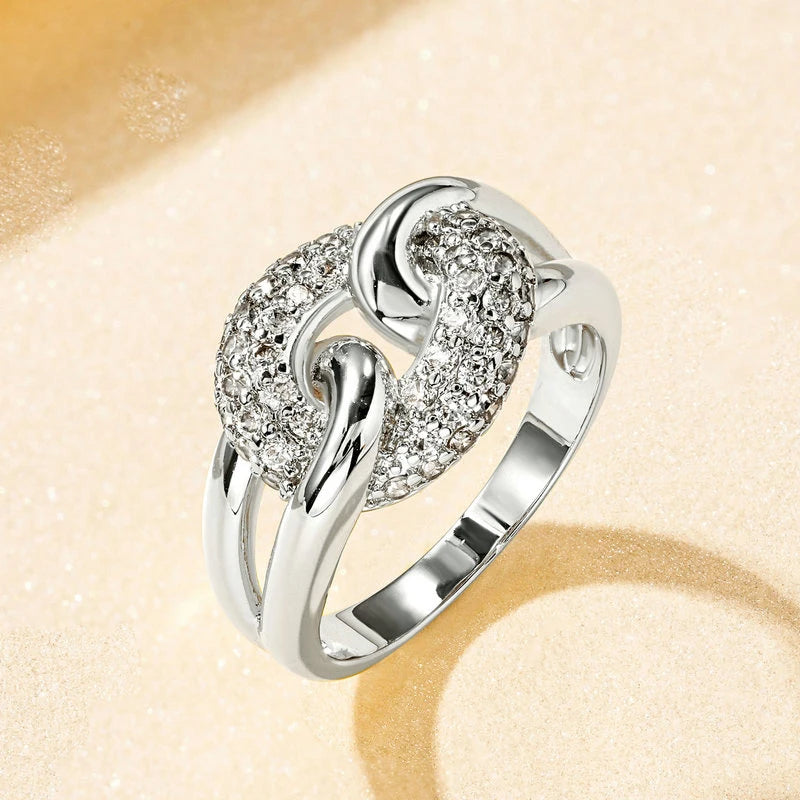 Anel de Luxo – Banhado a Ouro 14k